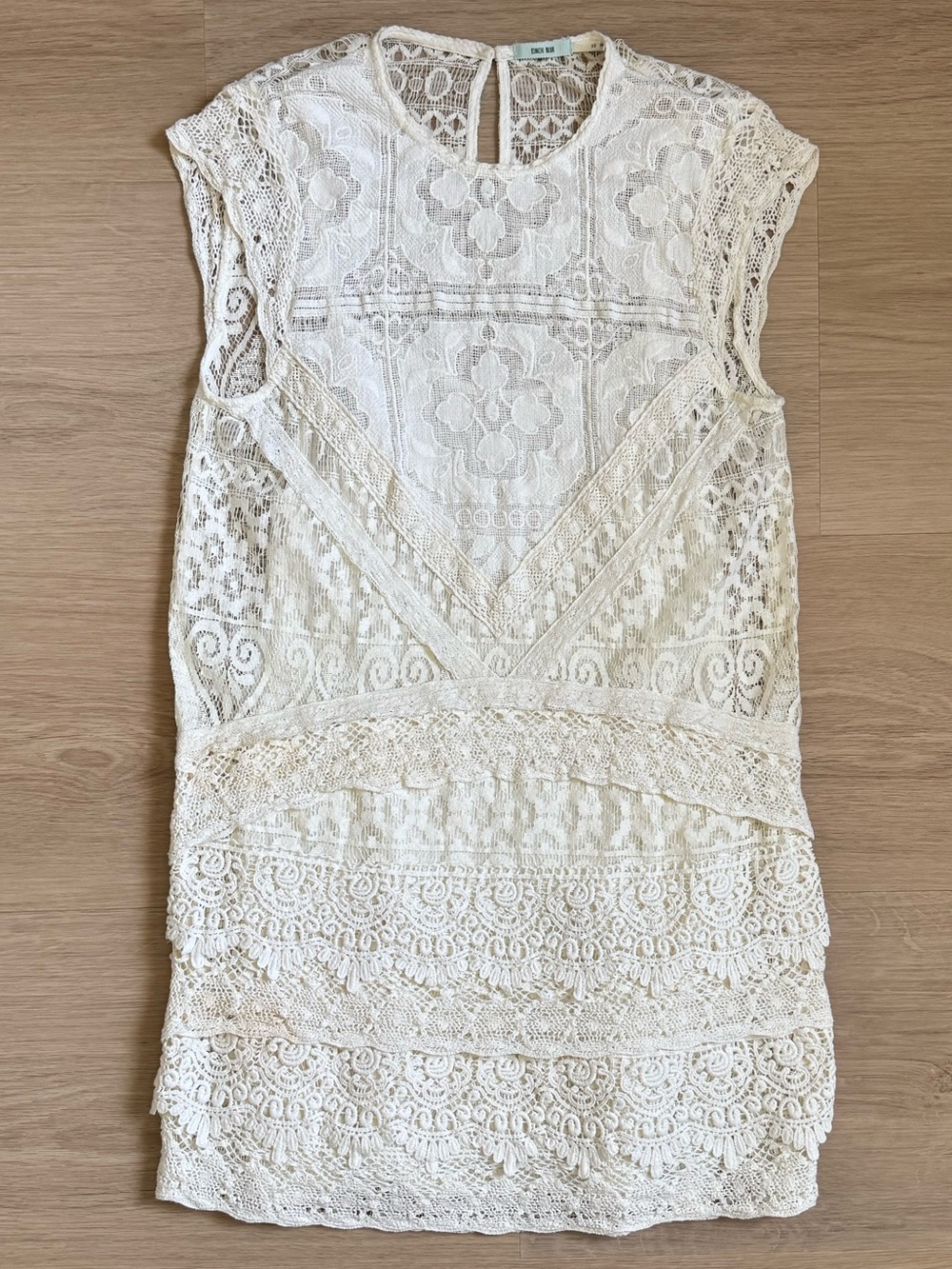 URBAN OUTFITTERS | KIMCHI BLUE Off White Cotton Blend Crochet Lace Mini Dress